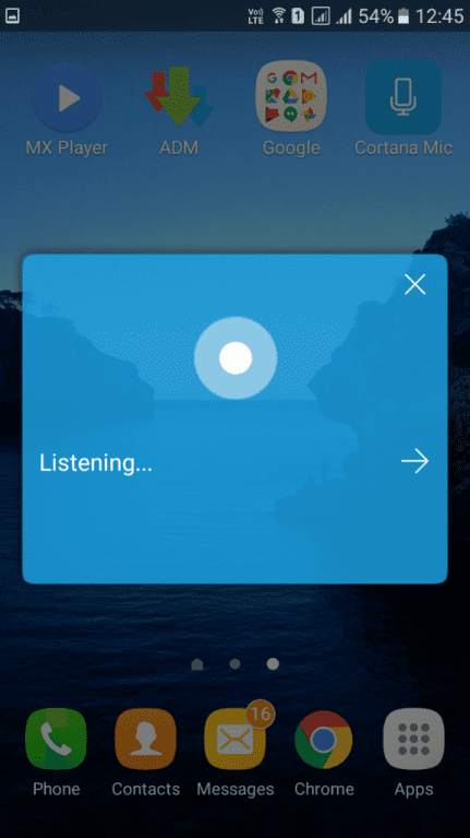Cortana android app